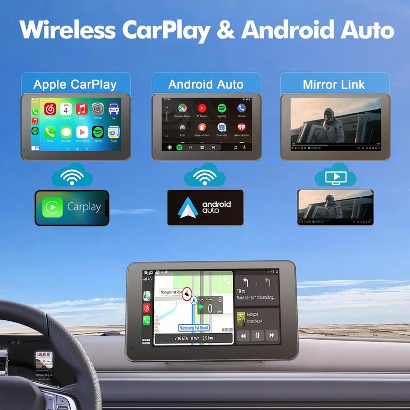 2026 Upgraded Wireless CarPlay Screen for Andriod & Iphone : The Ultimate Portable Car Play Adapter for Seamless In-Car Entertainment