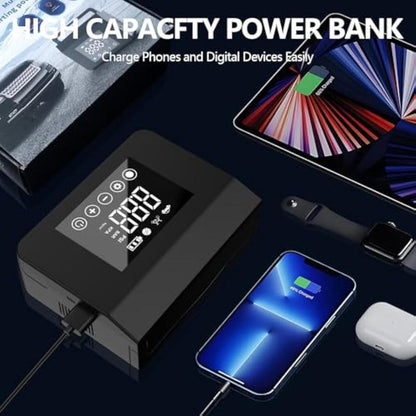 Portable Car Jump Starter, 4000A Car Battery Jump Starter with 150PSI Tire Inflator, 12V Car Battery Jump Starter, 15000mAh Power Bank, with LED Light